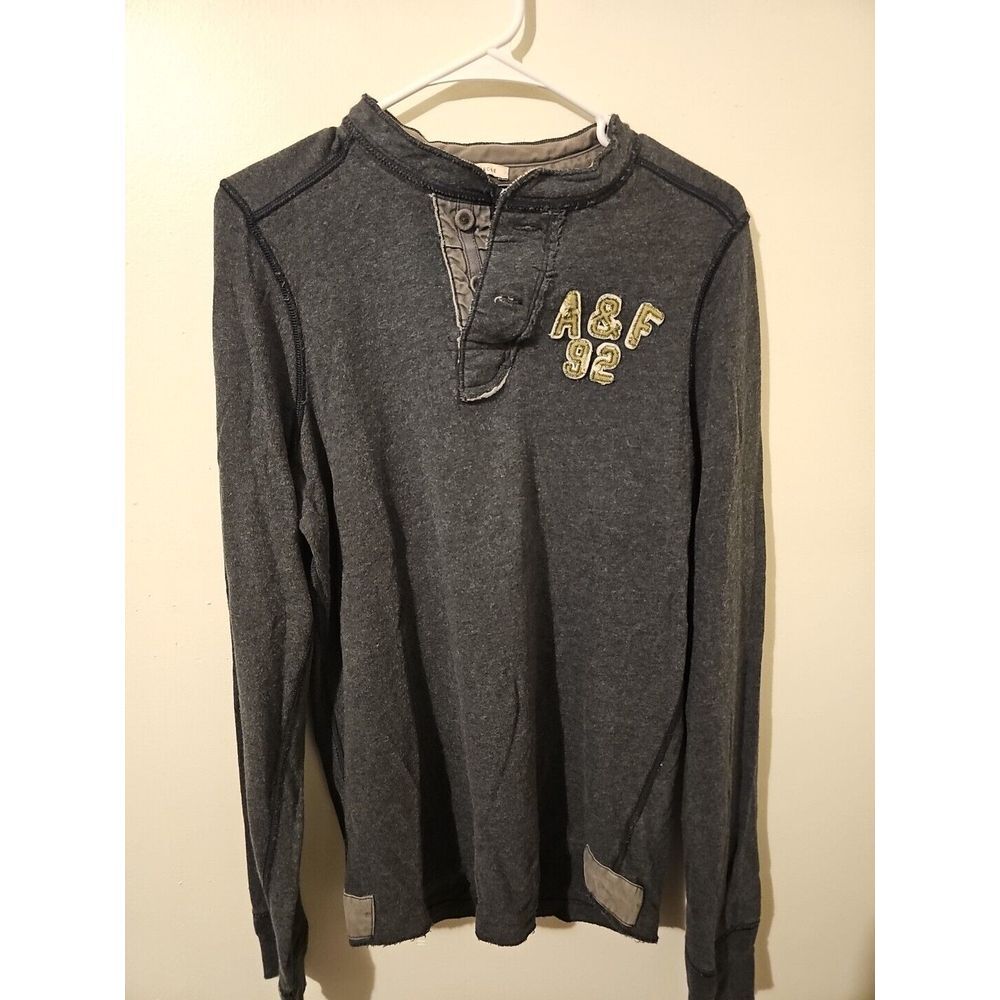 Vintage Abercrombie & Fitch Muscle  Sweatshirt Mens Medium Logo 92 Shirt 21x28.5
